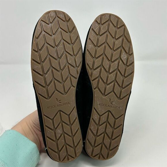 Koolaburra by UGG Women's Black Suede Moccasin Slippers Size 7 Comfort Warmth - Picture 9 of 12